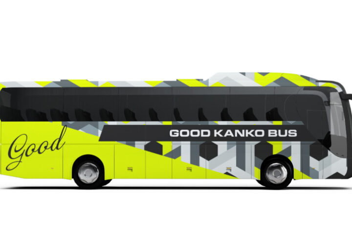 観光用バスのカーラッピング_A