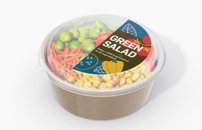 ラベルデザイン制作事例 - フレッシュサラダの魅力を引き立てる商品ラベル