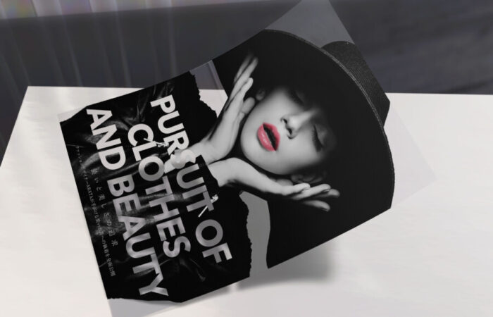 ポスター制作事例 - トークイベントのスタイリッシュで大胆なクリアポスターデザイン