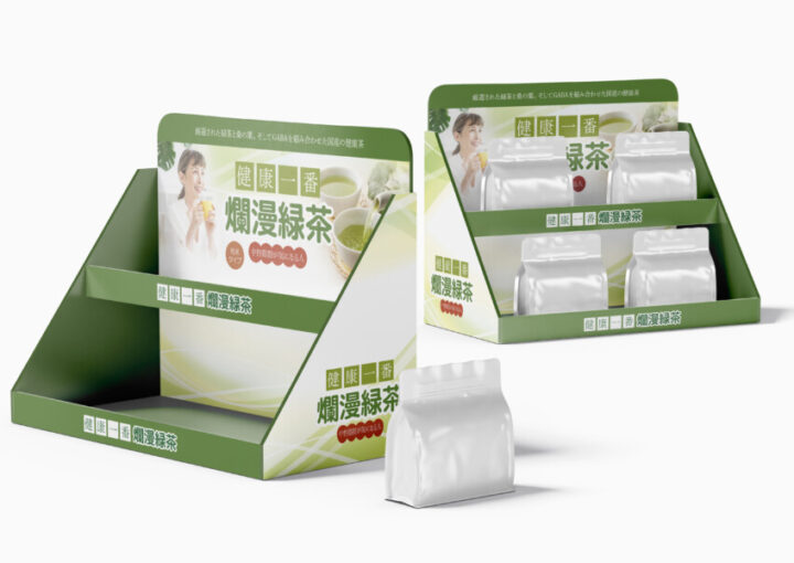 緑茶のディスプレイ什器作例_2