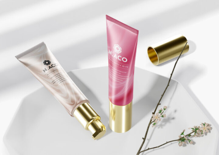 保湿クリームのパッケージデザイン