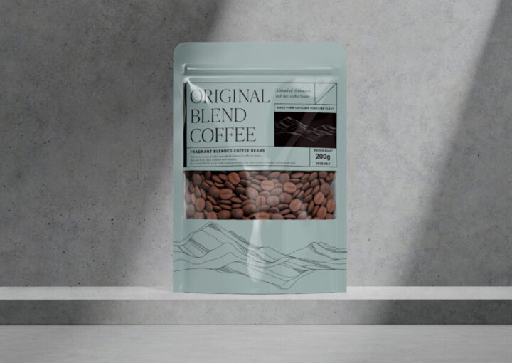 コーヒー豆のパウチパッケージデザイン1
