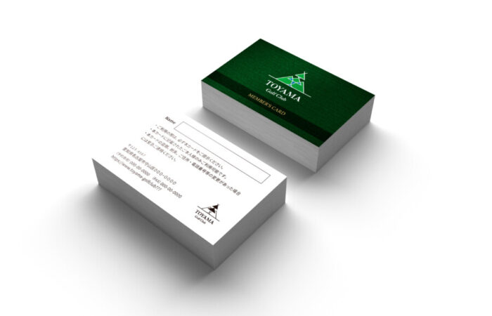 メンバーズカード制作事例 - ゴルフクラブのエレガントなメンバーズカードデザイン