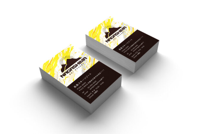 名刺制作事例 - リゾート運営会社のポジティブで明るい名刺デザイン