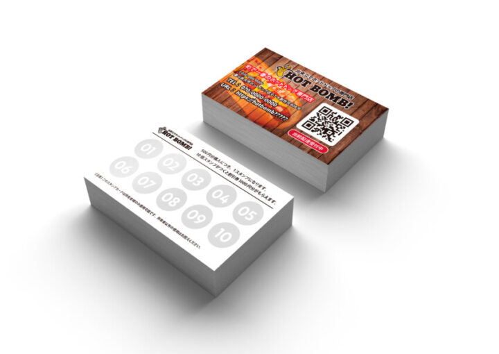 ホットドッグ専門店のショップカード作例_C