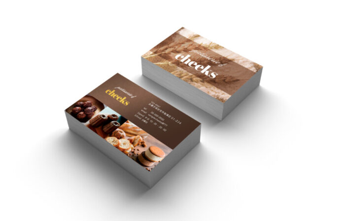 ショップカード制作事例 - パティスリーの温もりのあるショップカードデザイン