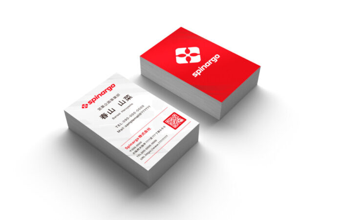 名刺制作事例 - 鮮やかな赤で活力を伝える物流・運送企業の名刺デザイン