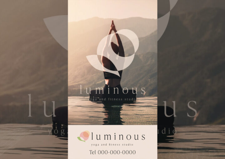 ヨガスタジオのデジタルサイネージデザイン