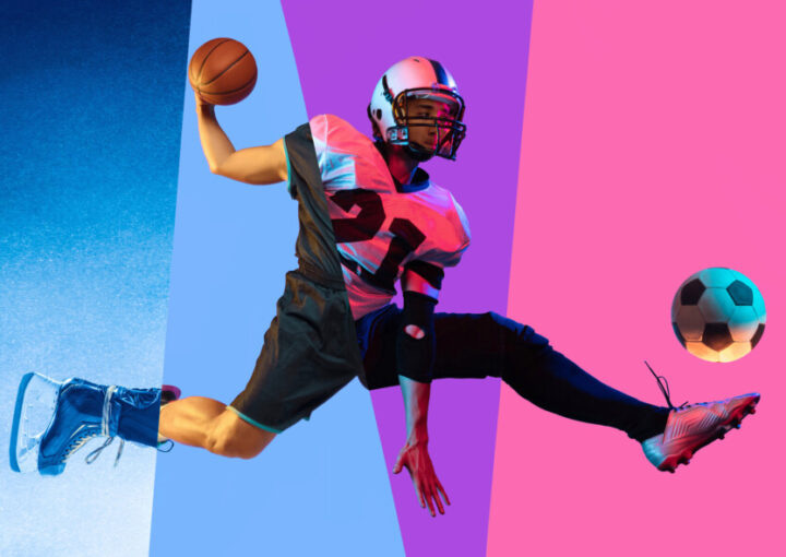 スポーツイベントのパンフレットビジュアル