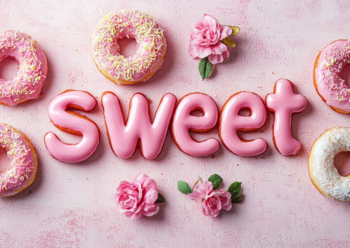 リアルなお菓子風テキスト