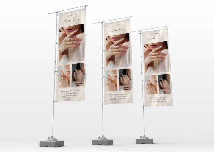 ジュエリーショップののぼり旗デザイン作例