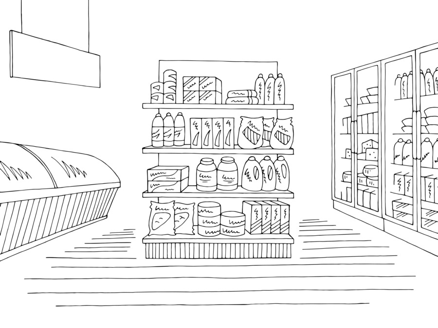 パッケージと商品棚