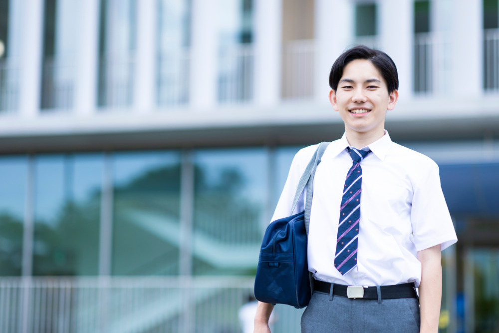 男子高校生のポートレート