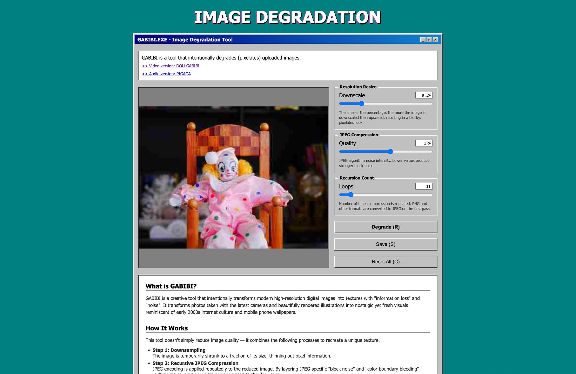 GABIBI image degradation tool in English