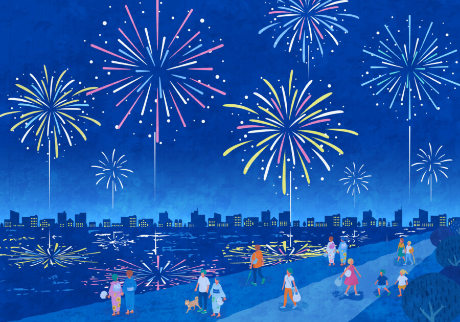 fireworks in Japan