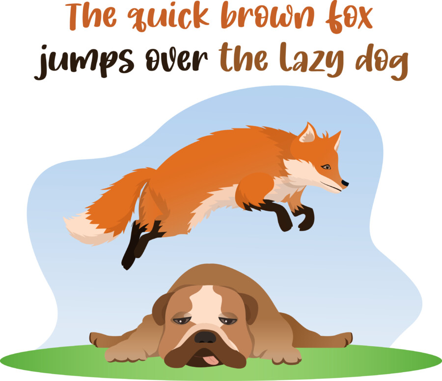 The quick brown fox jumps over the lazy dog