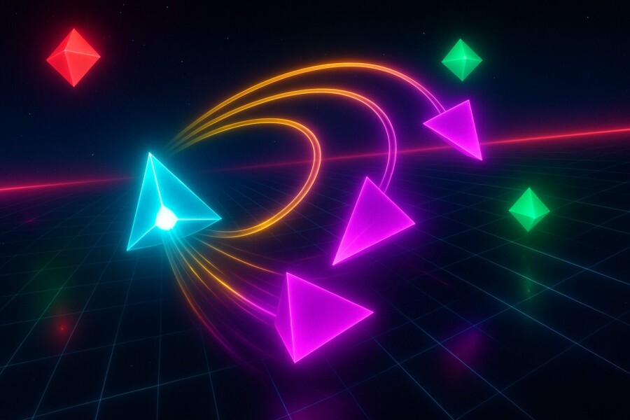 敵を振り回して叩きつけるアクションシューティング「Wire Action Shooter」をリリースしました。