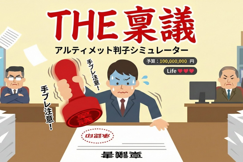 【ゲーム】位置と角度が命！社運をかけた「判子シミュレーター」を公開しました。